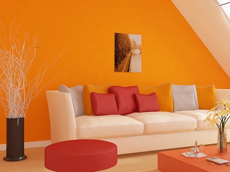 オレンジ色のクロス・壁紙　名古屋リフォームのお役立ち情報　壁紙・内装の選び方|[公式]名古屋リフォーム|名古屋リフォームは名古屋市・日進市・春日井市のおしゃれなリフォーム＆リノベーション専門会社です